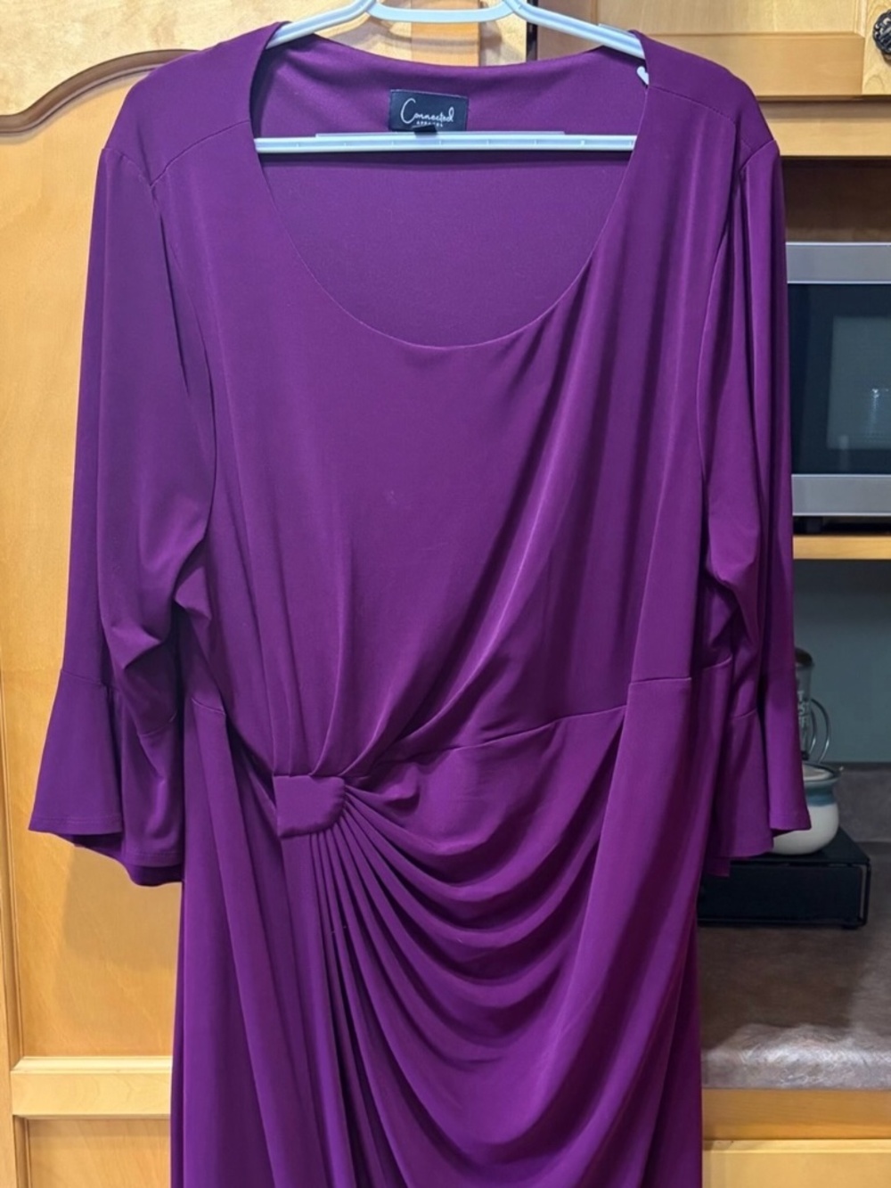 Purple faux wrap dress